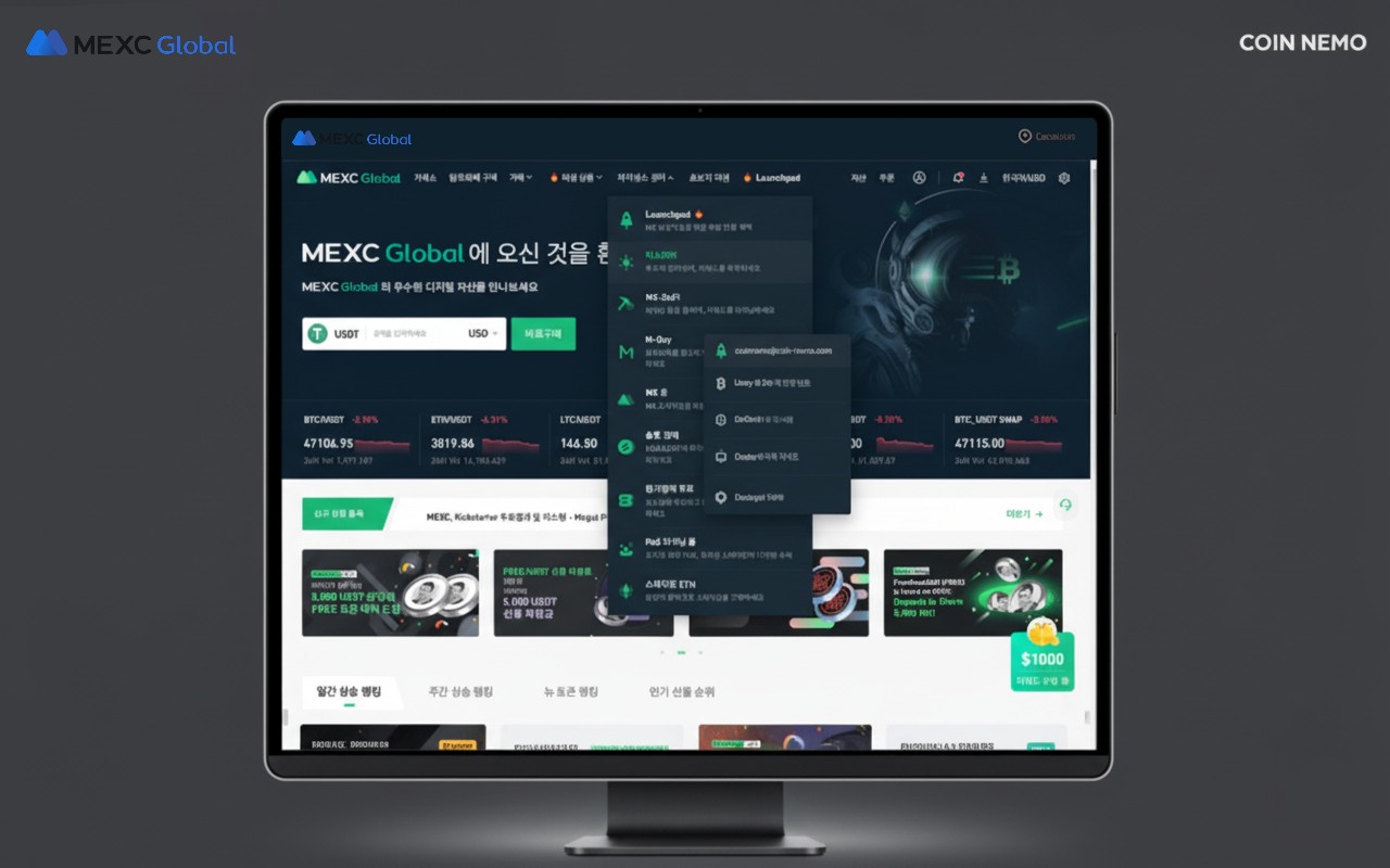 MEXC 킥스타터 프로그램 화면